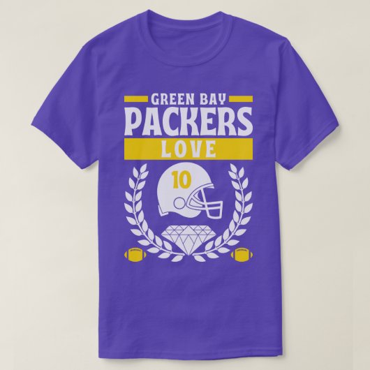 Green Bay Packers Love 10-editie T-shirt (Design voorkant)