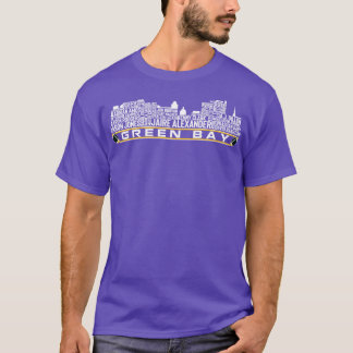 Green Bay Team 23 Speler Roster Green Bay Skyline T-shirt