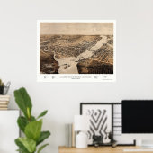 Green Bay, WI Panoramic Map - 1867 Poster (Thuiskantoor)