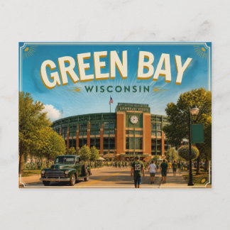 Green Bay Wisconsin Ansichtkaart Briefkaart