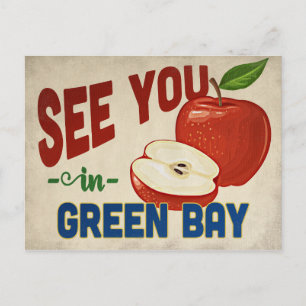 Green Bay Wisconsin Apple - Vintage Travel Briefkaart