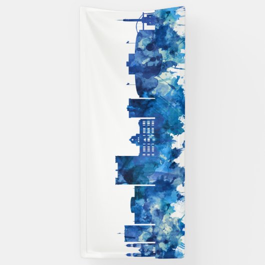 Green Bay Wisconsin Skyline Blue Spandoek (Verticaal)
