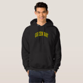Green Bay Wisconsin Throwback Classic Hoodie (Voorkant volledig)