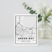 Green Bay Wisconsin USA Travel City Map Briefkaart (Staand voorkant)