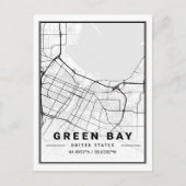 Green Bay Wisconsin USA Travel City Map Briefkaart (Voorkant)
