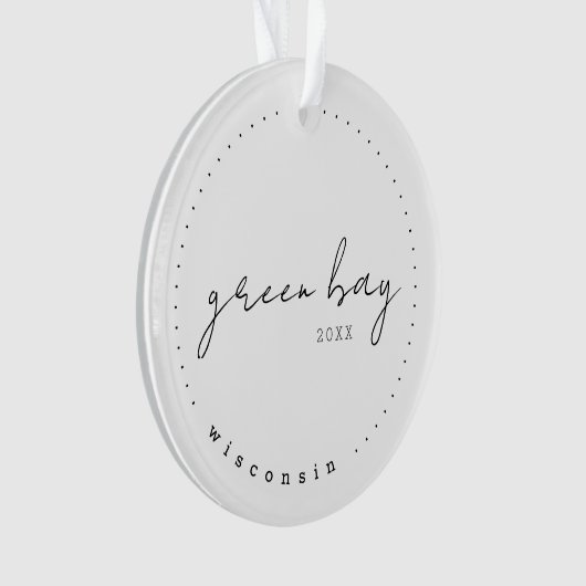 Green Bay, Wisconsin WI Travel Verenigde Staten Ornament (voorkant)