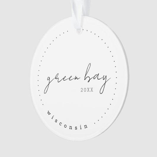 Green Bay, Wisconsin WI Travel Verenigde Staten Ornament (voorkant)