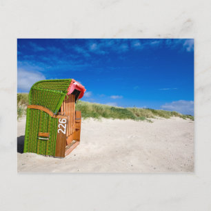 Green Beach stoel in het Noorden Zee Briefkaart