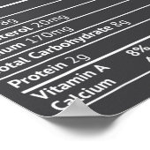 Green Bean Cerole Nutrition Facts Funny Thanksg  Poster (Hoek)