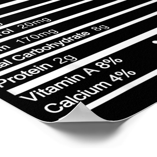 Green Bean Cerole Nutrition Facts Thanksgiving Nut Poster (Hoek)