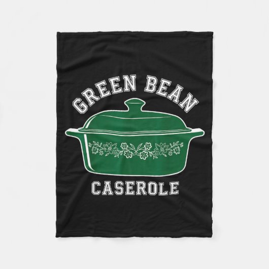 Green Bean Cerole Thanksgiving Humor Meme Men Wome Fleece Deken (Voorkant)