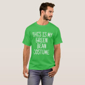 Green Bean Costume Lazy Funny Last Minute Hwee T-shirt (Voorkant volledig)