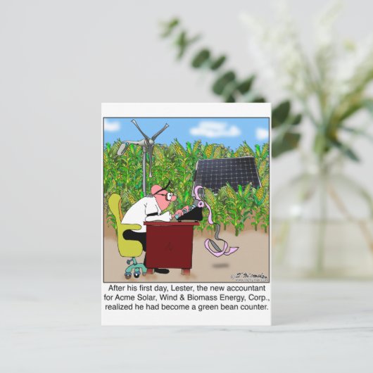 Green Bean Counter Briefkaart (Staand voorkant)