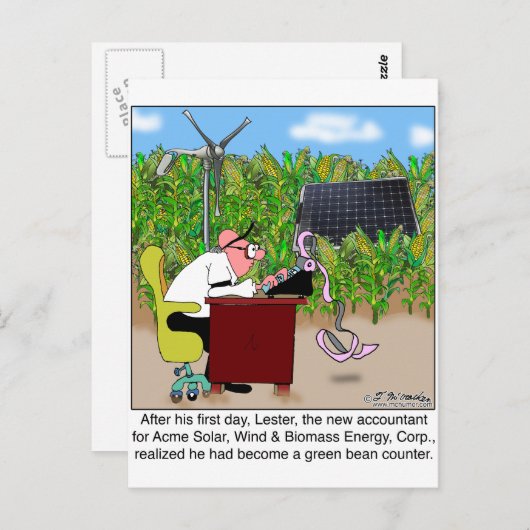 Green Bean Counter Briefkaart (Voorkant / Achterkant)