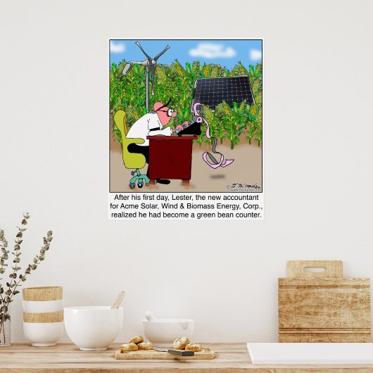 Green Bean Counter Poster (Keuken)