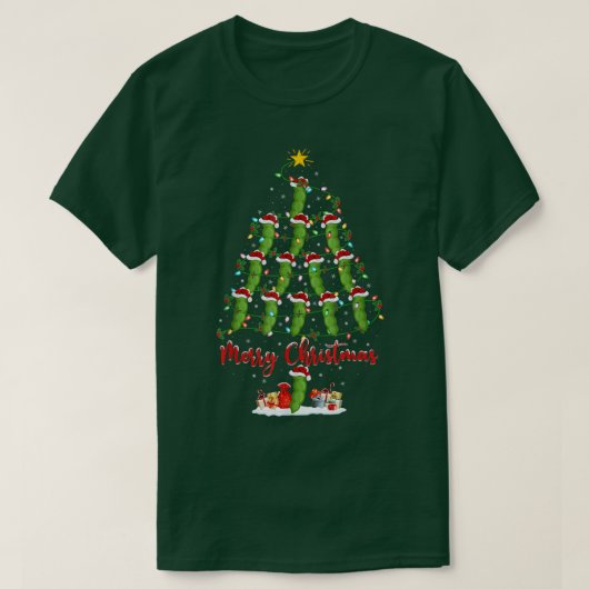 Green Bean Lover Matching Santa Green Bean Christm T-shirt (Design voorkant)