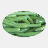 Green Bean Ovale Sticker (Voorkant)