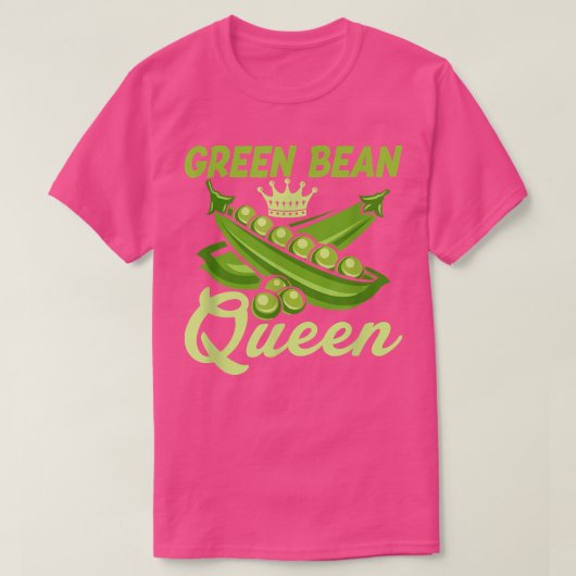 Green Bean Queen Funny Veganism Veggie T-shirt (Design voorkant)