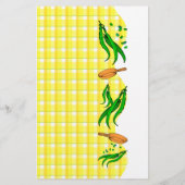 Green Bean Retro Geel Plaid Flyer (Achterkant)