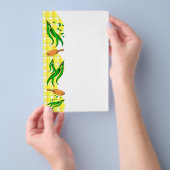 Green Bean Retro Geel Plaid Flyer (Hand)