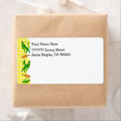 Green Bean Yellow controleert de verzendlabels van Etiket (Insitu)