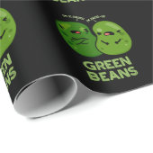 Green Beans Funny Jealous Bean Pun Dark BG Cadeaupapier (Rol Hoek)