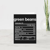Green Beans Nutrition Facts Funny Thanksgiving Chr Kaart (Voorkant)