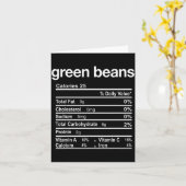Green Beans Nutrition Facts Funny Thanksgiving Chr Kaart (Gele Bloem)