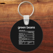 Green Beans Nutrition Facts Funny Thanksgiving Chr Sleutelhanger (Voorkant)
