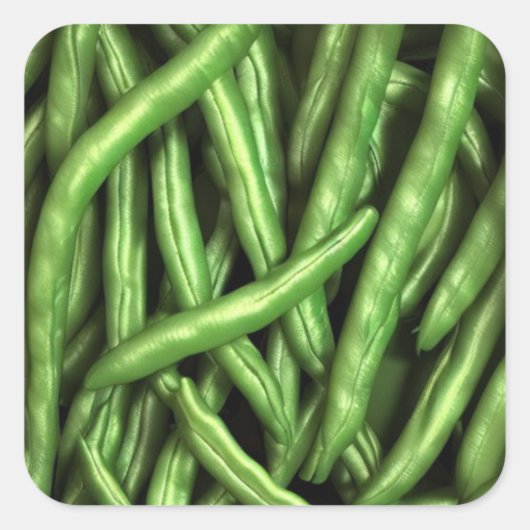 Green Beans Square Sticker (Voorkant)