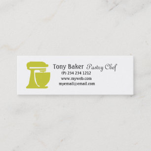 Green Beater Bakery Pastry Chef Mini Visitekaartje