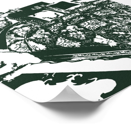 Green Bedroom Sketch Poster (Hoek)