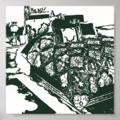 Green Bedroom Sketch Poster (Voorkant)