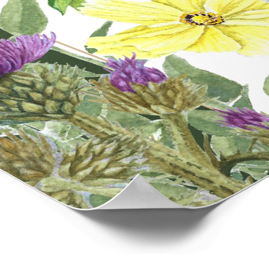 Green Bee en Wildflower Baby shower Welkom Poster (Hoek)