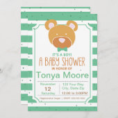 Green Beer Baby shower Invitation Kaart (Voorkant / Achterkant)