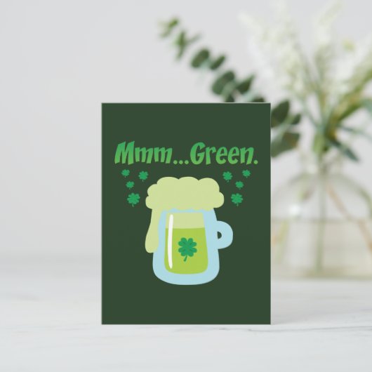 Green Beer Briefkaart (Staand voorkant)