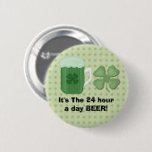 Green Beer Button (Voorkant /achterkant)