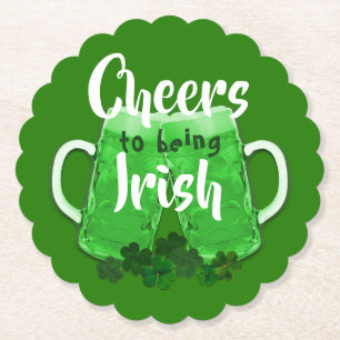 Green Beer Cheers Irish St. Patricks Day Kartonnen Onderzetters