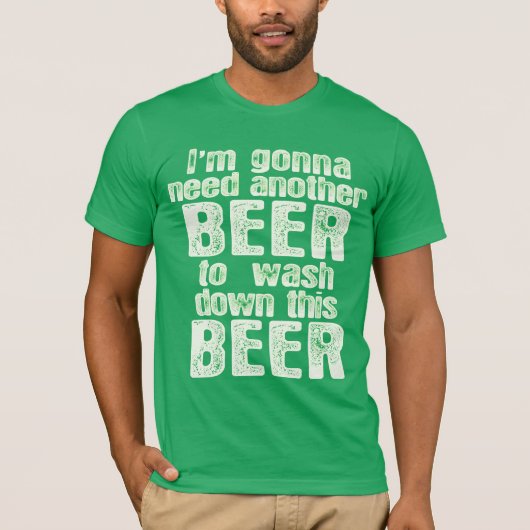 Green Beer Day Irish Humor T-shirt (Voorkant)