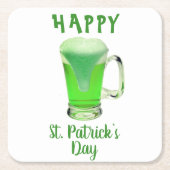 Green Beer Glass Happy St. Patrick's day Kartonnen Onderzetters (Voorkant)