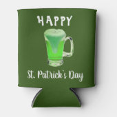Green Beer Glass Happy St. Patrick's day Party Blikjeskoeler (Voorkant)