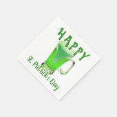 Green Beer Glass Happy St. Patrick's day Party Servet (Hoek)