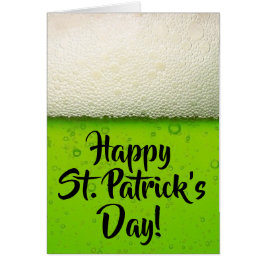 Green Beer Happy St. Patrick's Day Kaart