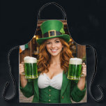 Green Beer Irish All-Over Print Apron Schort<br><div class="desc">Green Beer Irish All-Over Print Apron</div>