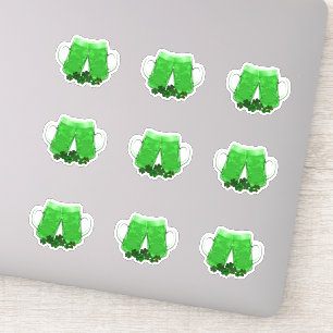 Green Beer Irish Shamrocks St. Patricks Day Sticker