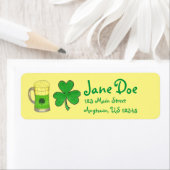 Green Beer Shamrock Irish St. Patrick's Day Etiket (Insitu)