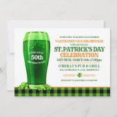 Green Beer St. Patricks Day Adult Birthday Party Kaart (Voorkant)