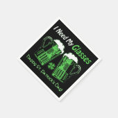 Green Beer St. Patrick's Day Green & Black Napkins Servetten (Hoek)