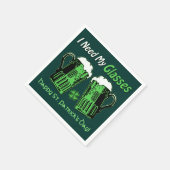 Green Beer St. Patrick's Day Green Napkins Servet (Hoek)