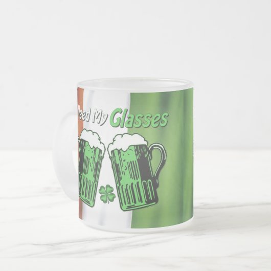 Green Beer St. Patrick's Day Irish Flag Mok (Voorkant links)